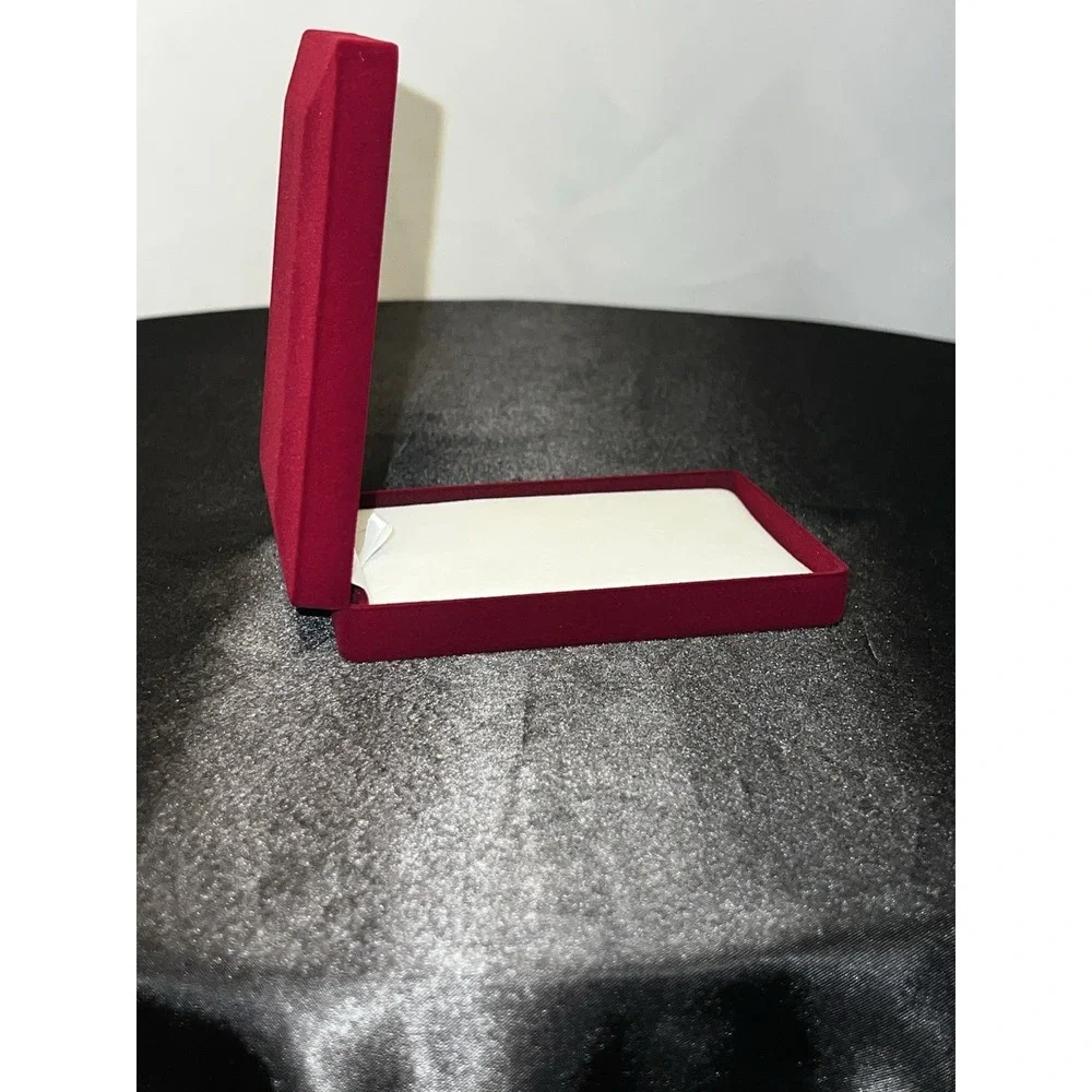 Brand New In Box Vintage Red Velvet Jewelry Presentation Box